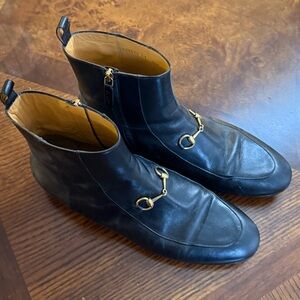 Gucci flat black booties size 41/10